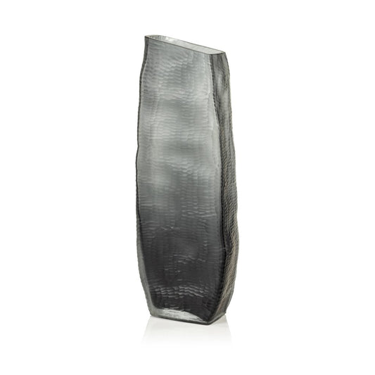 Indigo Smoke Gray Glass Vase - Vases by Carlyle Avenue