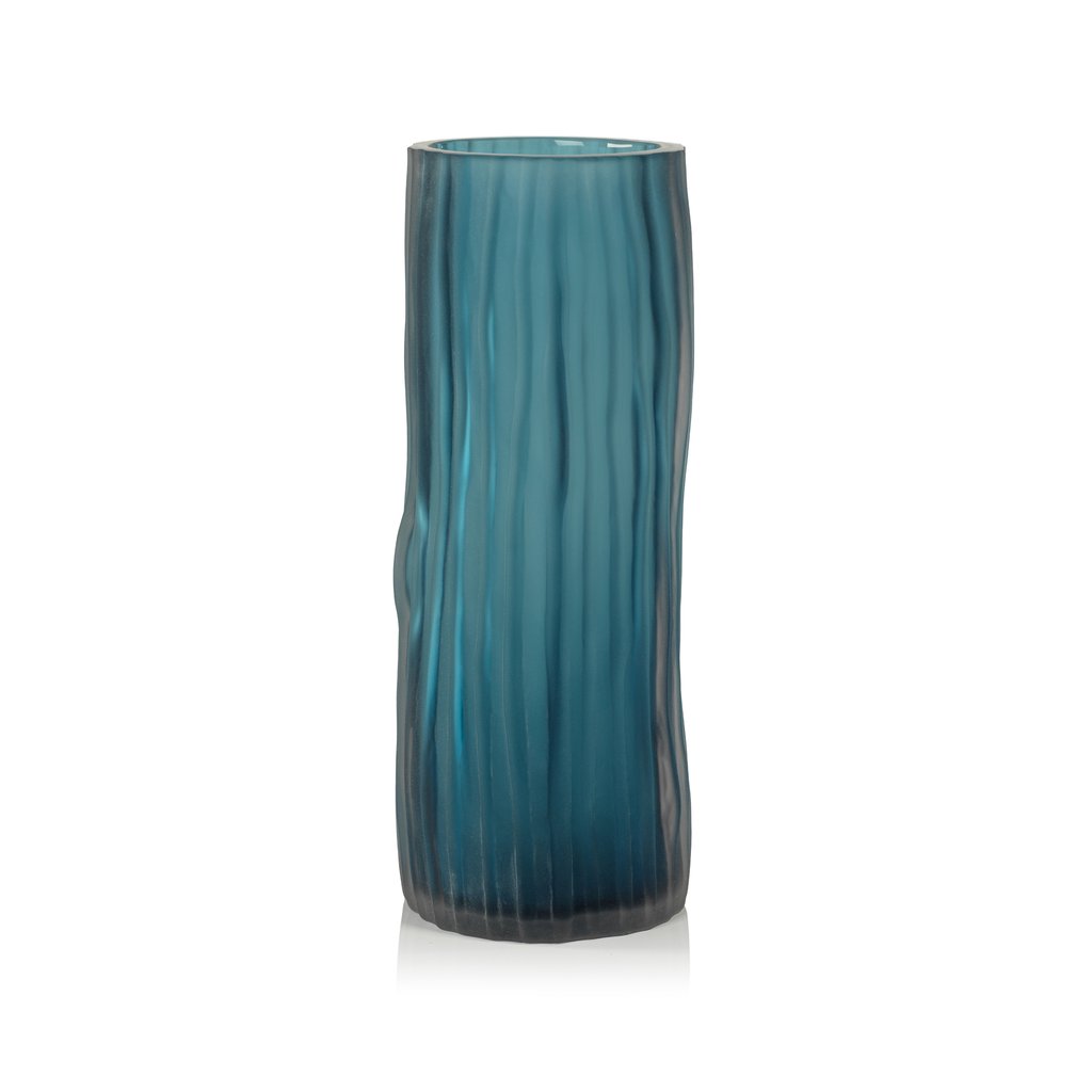 Indigo Powder Glass Vases - Blue