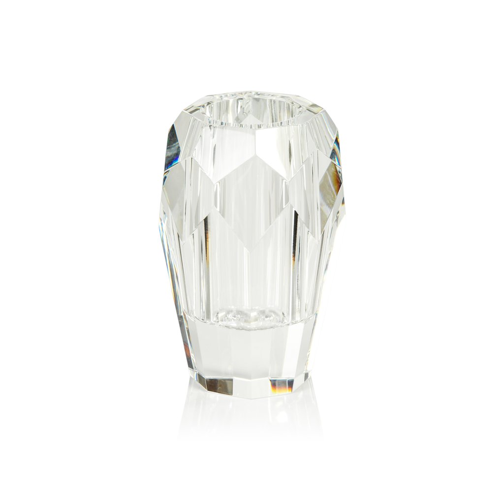 Veniza Cut Crystal Vase - 4 Colors - Vases by Carlyle Avenue