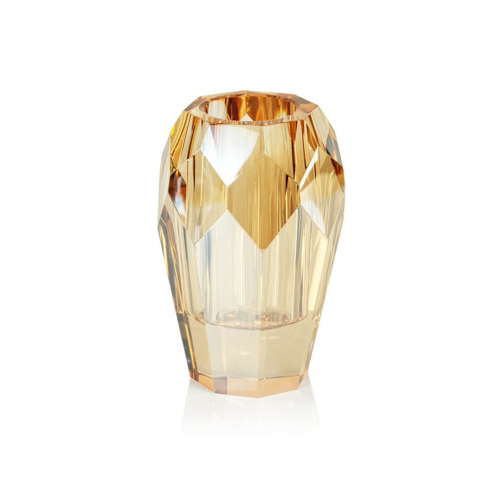 Veniza Cut Crystal Vase - 4 Colors - Vases by Carlyle Avenue
