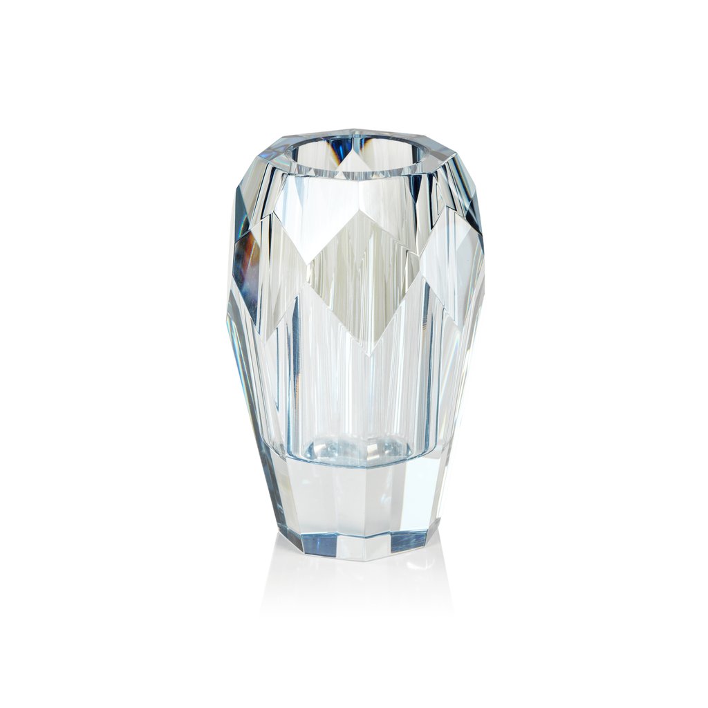 Veniza Cut Crystal Vase - 4 Colors - Vases by Carlyle Avenue