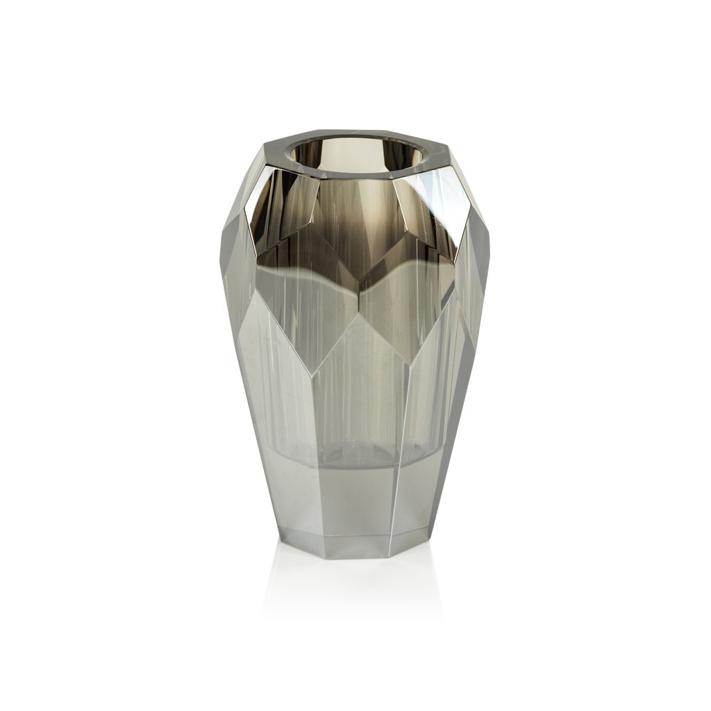 Veniza Cut Crystal Vase - 4 Colors - Vases by Carlyle Avenue