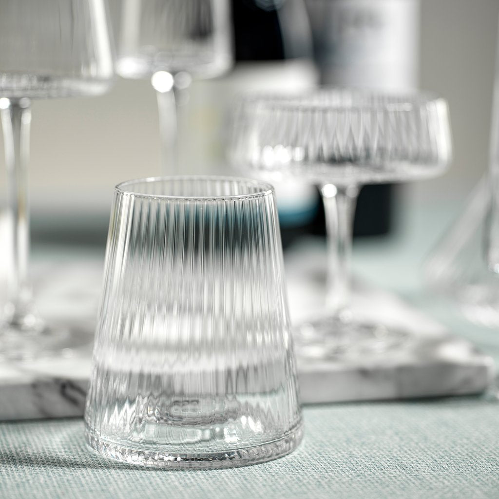 Fluted Textured All-Purpose Glass - Set of 4
