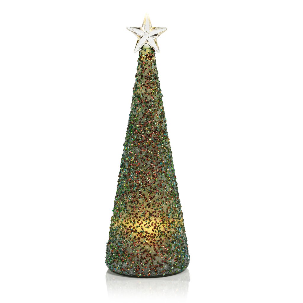 Twinkle LED Multi Green Tree - Christmas Decor by Carlyle Avenue
