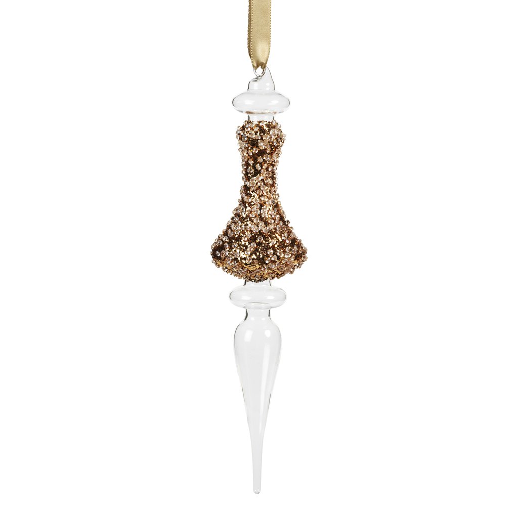 Icicle Glass Ornament - Gold