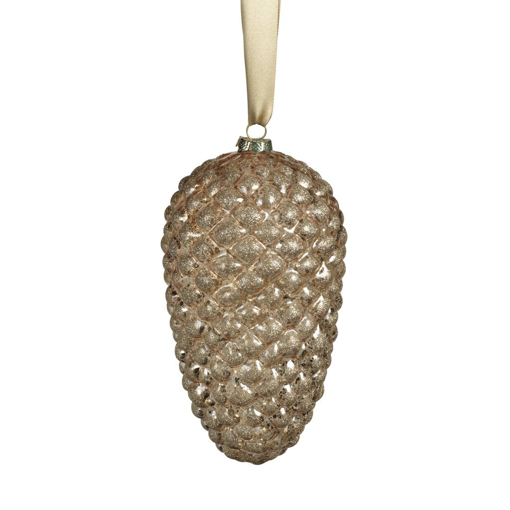 Aspen Glass Pine Cone Ornament