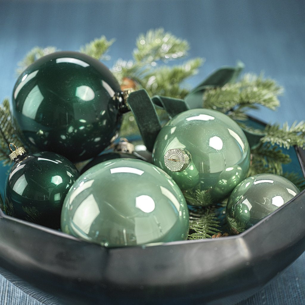 Peridot Glass Ball Ornament - Light Green