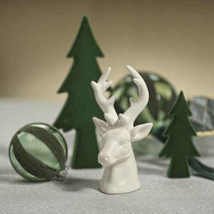 Rocky Mountain Ceramic Stag Head - Christmas Decor by Carlyle Avenue