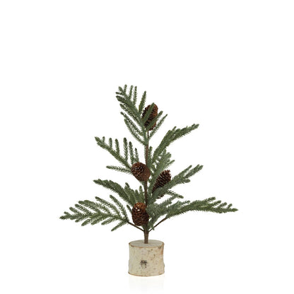 Spruce Tree with Small Pine Cones on Birch Base - Seasonal & Holiday Decorations by Carlyle Avenue