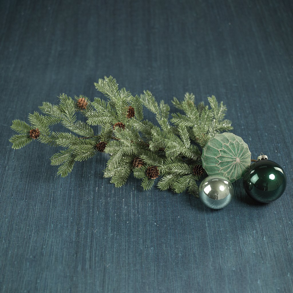 Frosted Pine with Pinecone Swag, by Raz Imports. - The Weed Patch