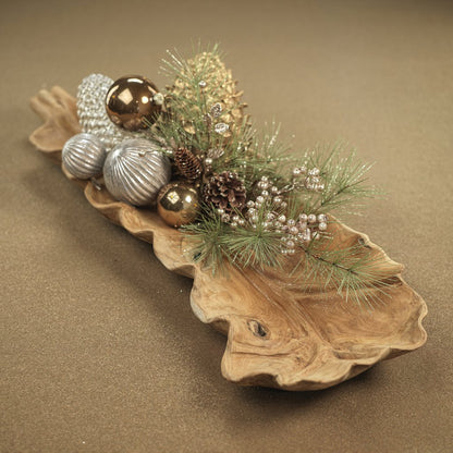 Needle Pine Tree w/Glitter Pinecone Pick - Wreaths & Garlands by Carlyle Avenue