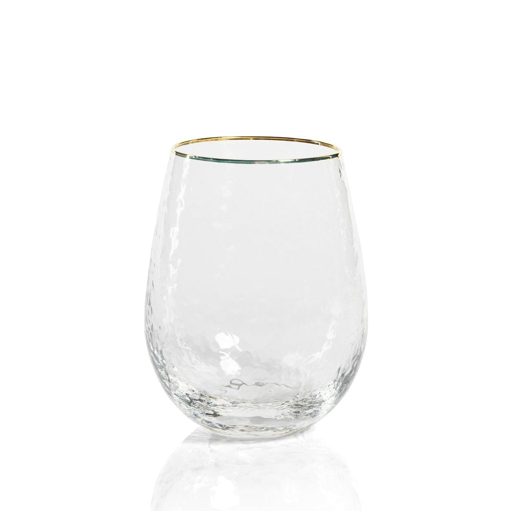 Negroni Hammered Stemless Glass - Set of 4