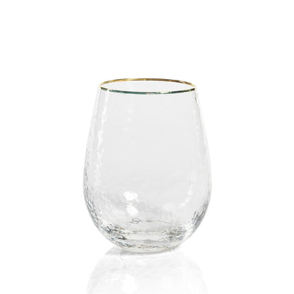 Negroni Hammered Stemless Glass - Set of 4 - Glassware by Carlyle Avenue