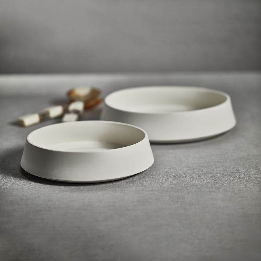 Solana Ceramic Service Bowl - White