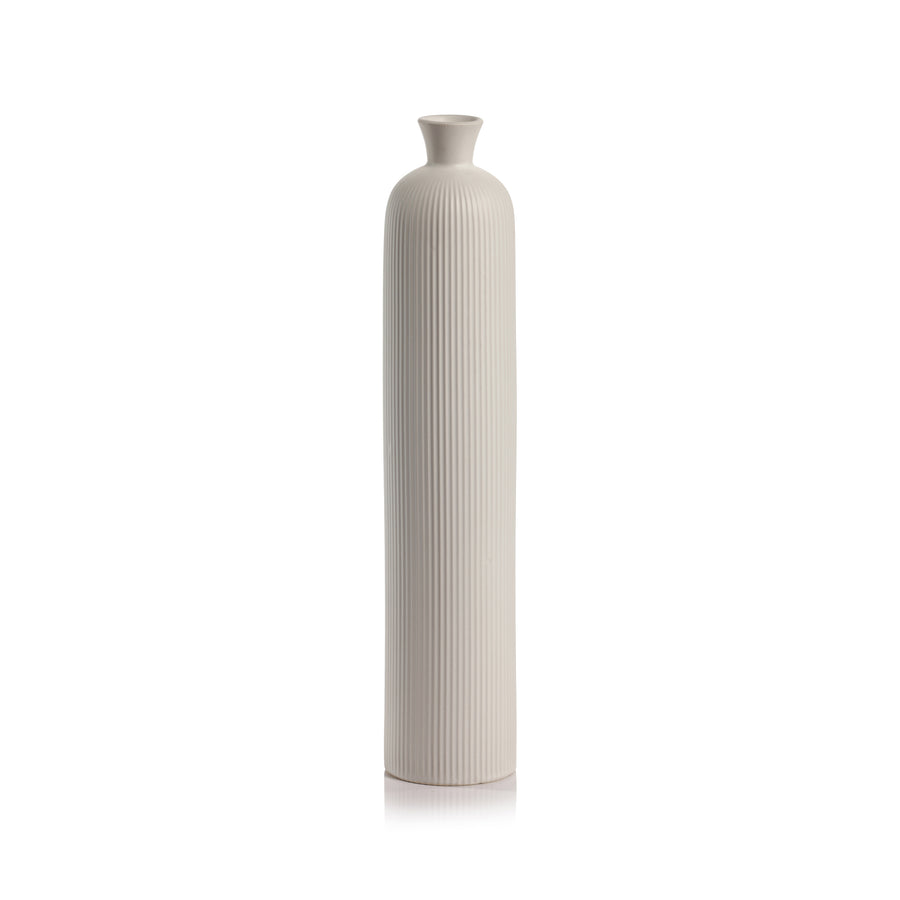 White Tall Ceramic Vase