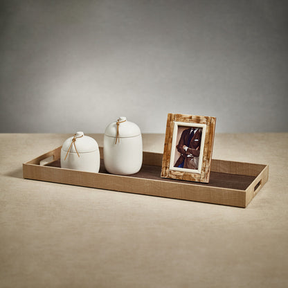 Prado Ceramic Canister with Leather Tie - White - Decorative Jars by Carlyle Avenue