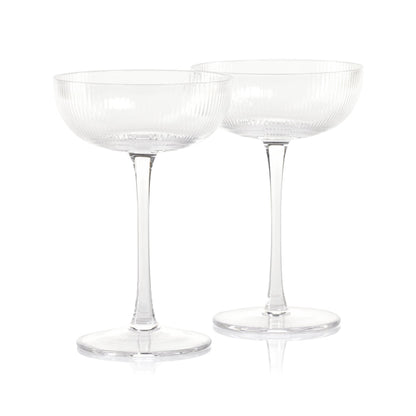 Optic Design Martini Glass - S/4 - Drinkware Sets by Carlyle Avenue