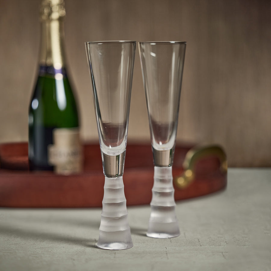 Sagano Bamboo Stem Flute - Set of 4 - Drinkware Sets by Carlyle Avenue