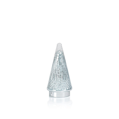 Siberian Antique Glass LED Tree - White Silver - Seasonal & Holiday Decorations by Carlyle Avenue