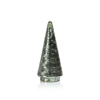 Siberian Antique Glass LED Tree - Green - Seasonal & Holiday Decorations by Carlyle Avenue