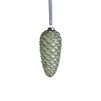 Pine Cone Glass Ornament with Glitter - Green - Holiday Ornaments by Carlyle Avenue
