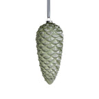 Pine Cone Glass Ornament with Glitter - Green - Holiday Ornaments by Carlyle Avenue