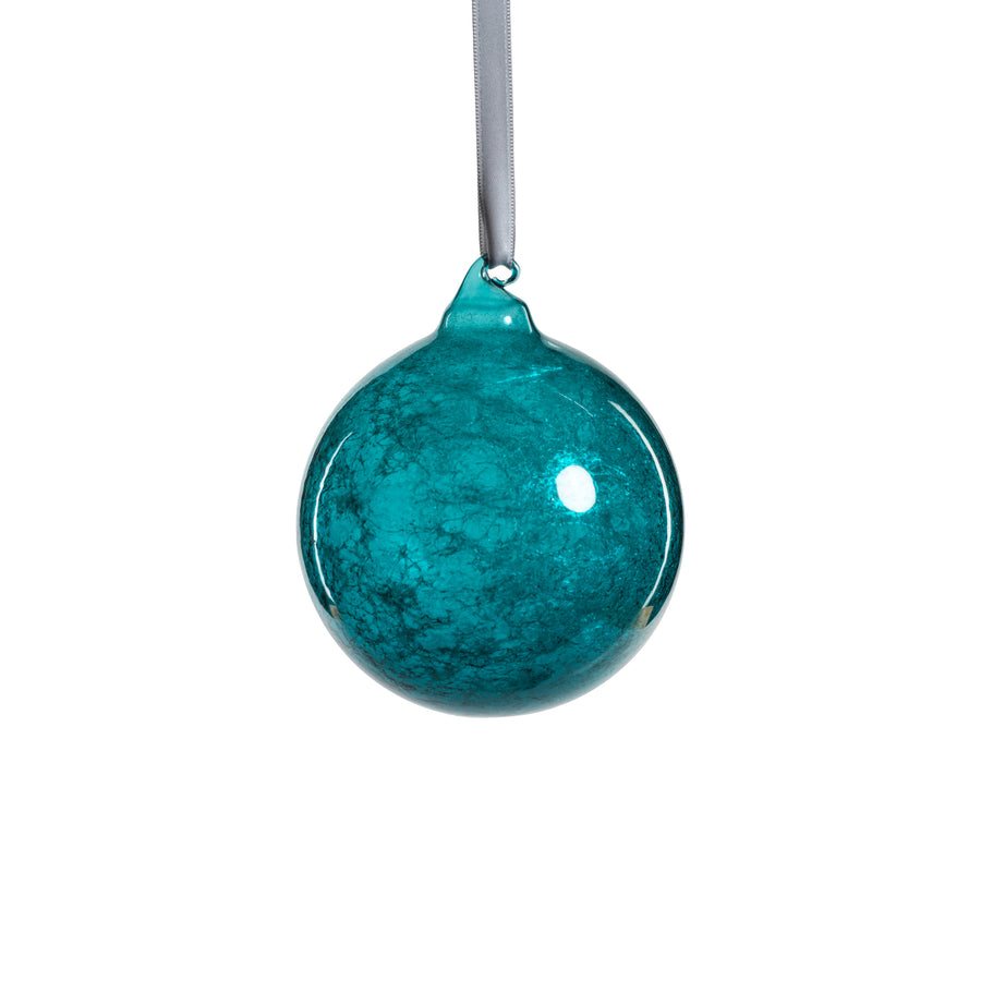 Blue Glass Ball Ornament