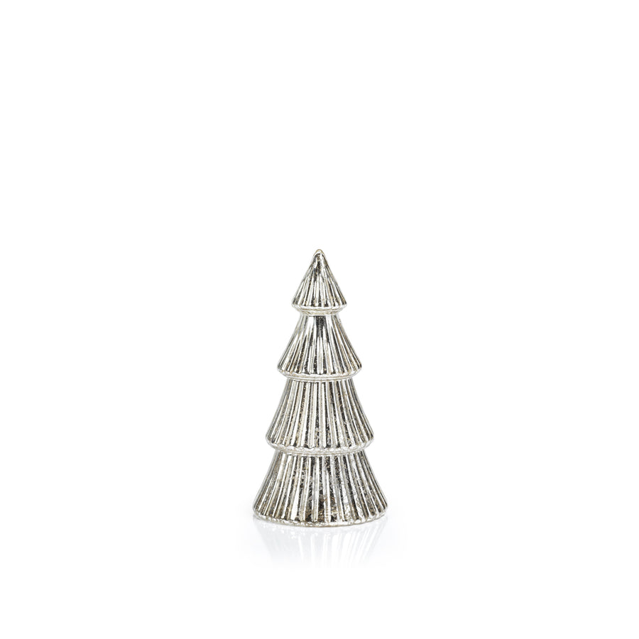 LED Ribbed Antique Tree - Silver