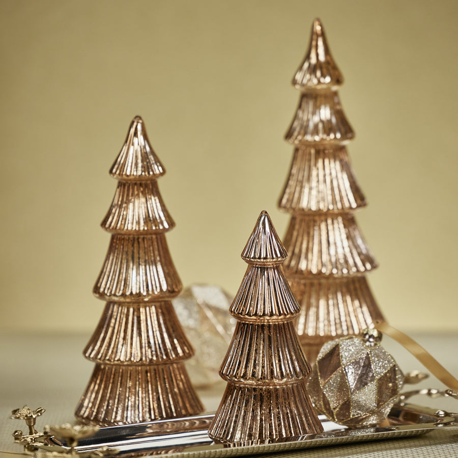 Rose Gold Color Tree LED Ribbed Antique Tree - Rose Gold – CARLYLE AVENUE