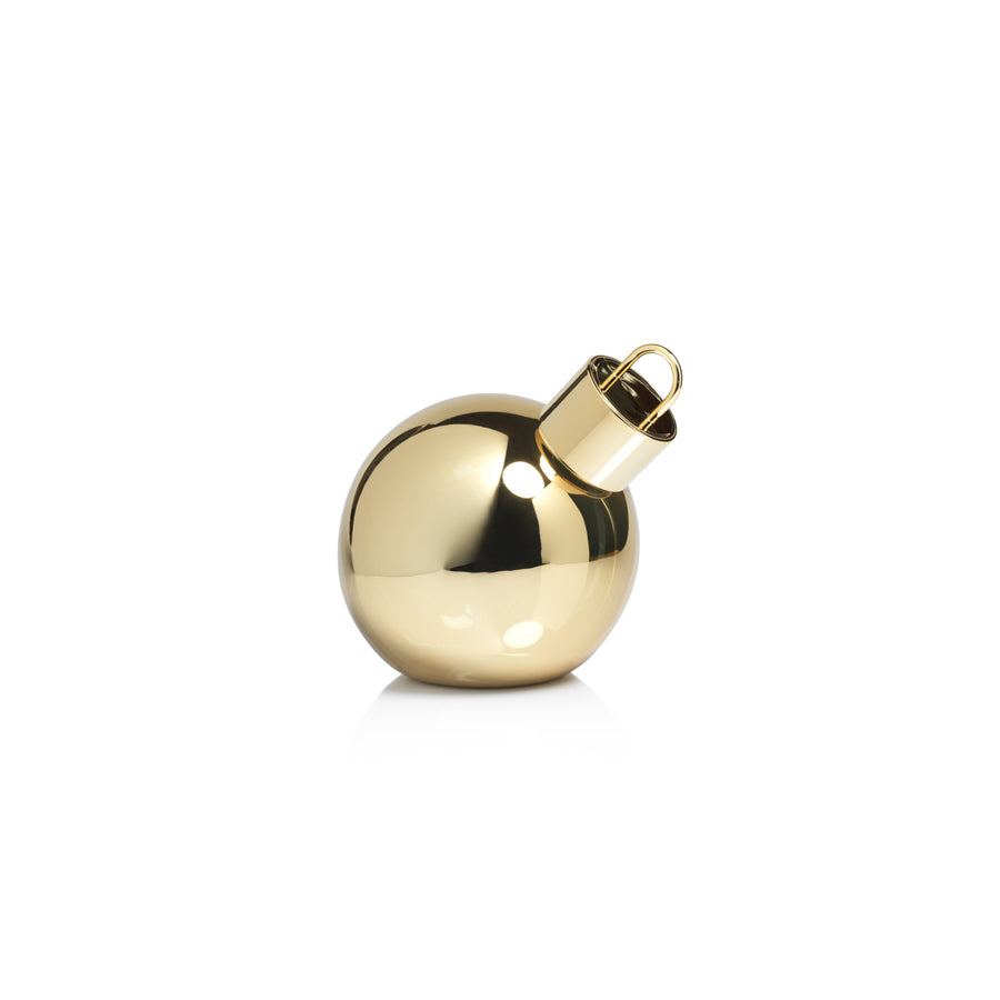 LED Metallic Glass Oversized Ornament Ball - Gold