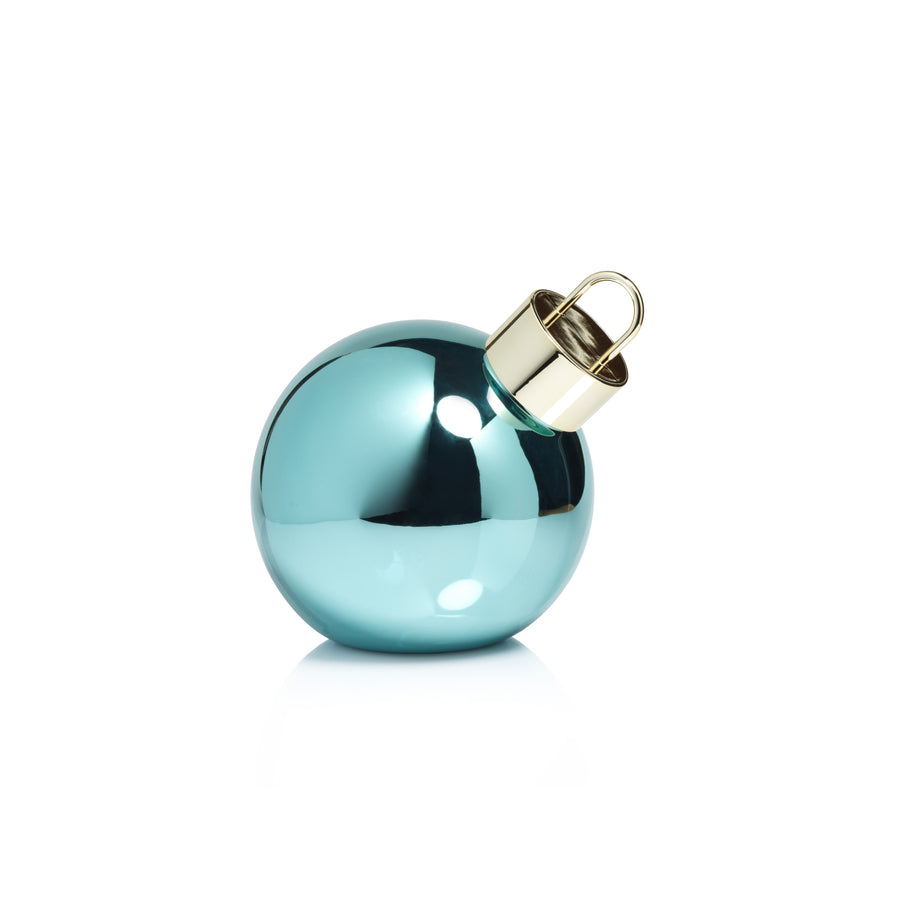 LED Metallic Glass Oversized Ornament Ball - Blue