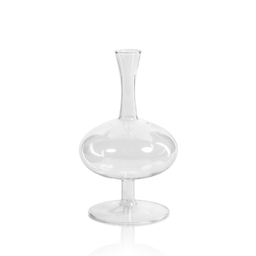 Lily Glass Footed Vases
