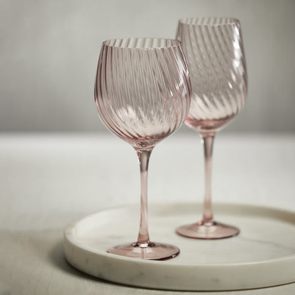 Savoy Optic Swirl Glassware - Lilac - Drinkware Sets by Carlyle Avenue