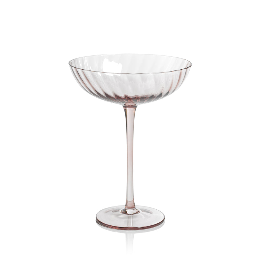 Savoy Optic Swirl Glassware - Lilac