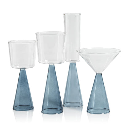 Veneto Glassware - Blue - Glassware by Carlyle Avenue