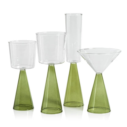 Veneto Glassware - Green - Glassware by Carlyle Avenue