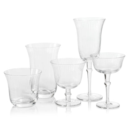 Julien Clear Optic Glassware Collection - Glassware by Carlyle Avenue