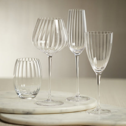 Madeleine Optic Glassware Collection - Clear (SINGLE) - Glassware by Carlyle Avenue