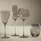 Madeleine Optic Glassware Collection - Smoke - Glassware by Carlyle Avenue