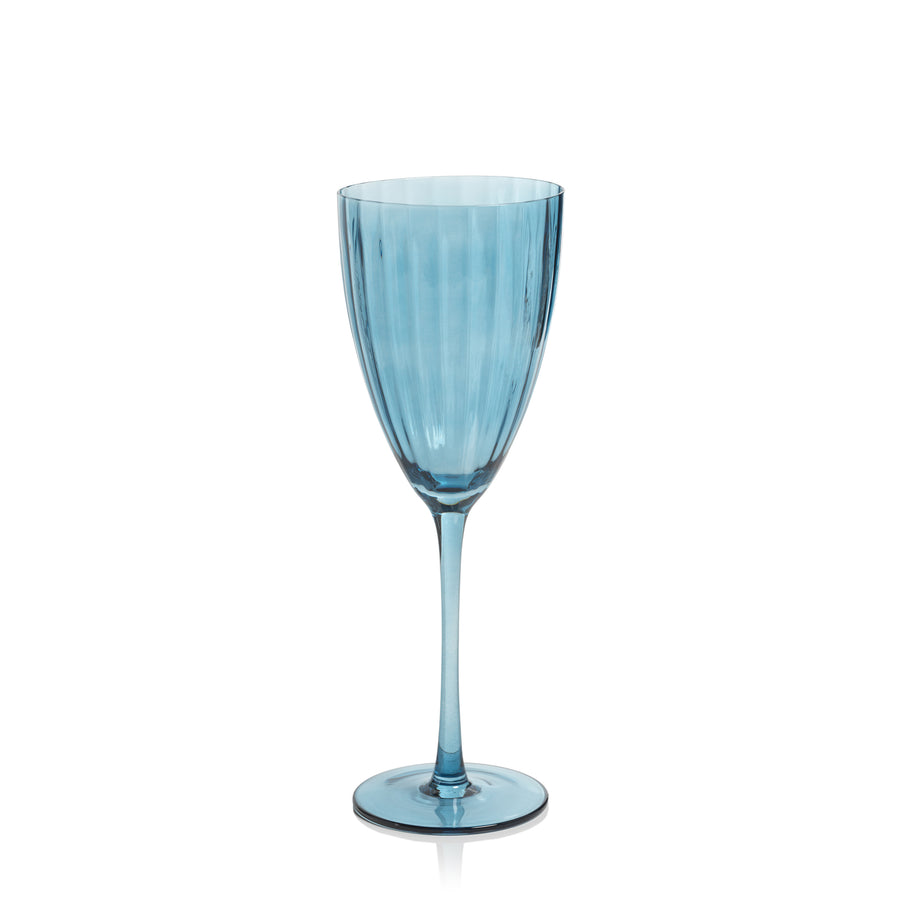 Madeleine Optic Glassware Collection - Blue Azure