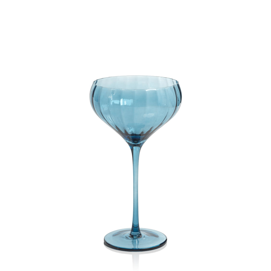 Madeleine Optic Glassware Collection - Blue Azure