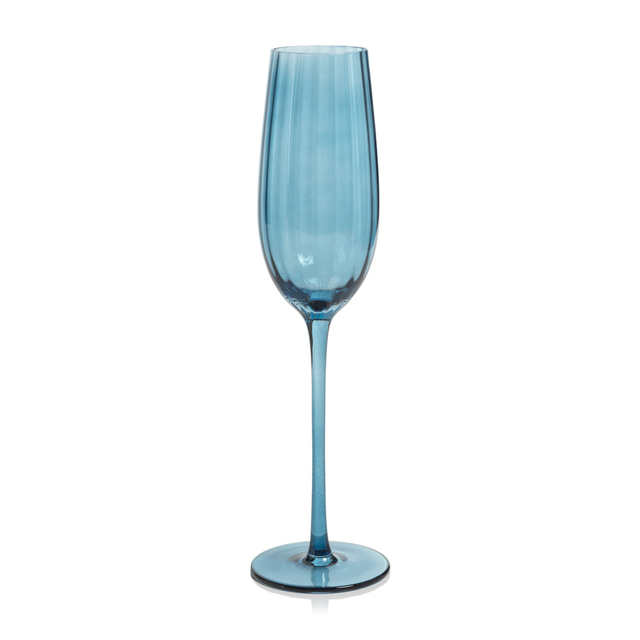 Madeleine Optic Glassware Collection - Blue Azure