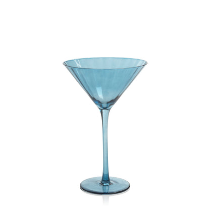Madeleine Optic Glassware Collection - Blue Azure - Glassware by Carlyle Avenue