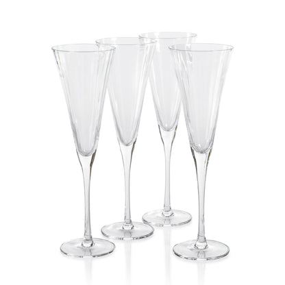 Stella Optic Champagne Flute - Set of 4 - Glassware by Carlyle Avenue