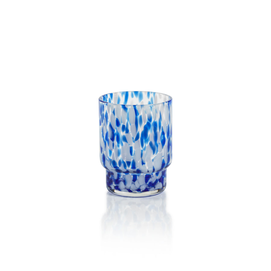 Amalfi Tortoise Glassware - White & Blue