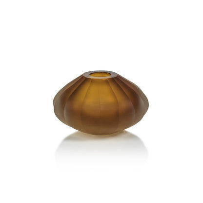 Milano Cut & Frosted Vase - Vases by Carlyle Avenue