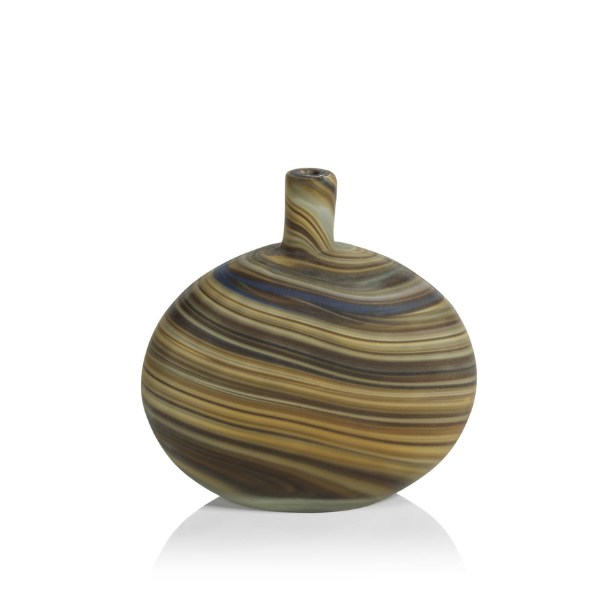 Lucca Marbleized Glass Vase