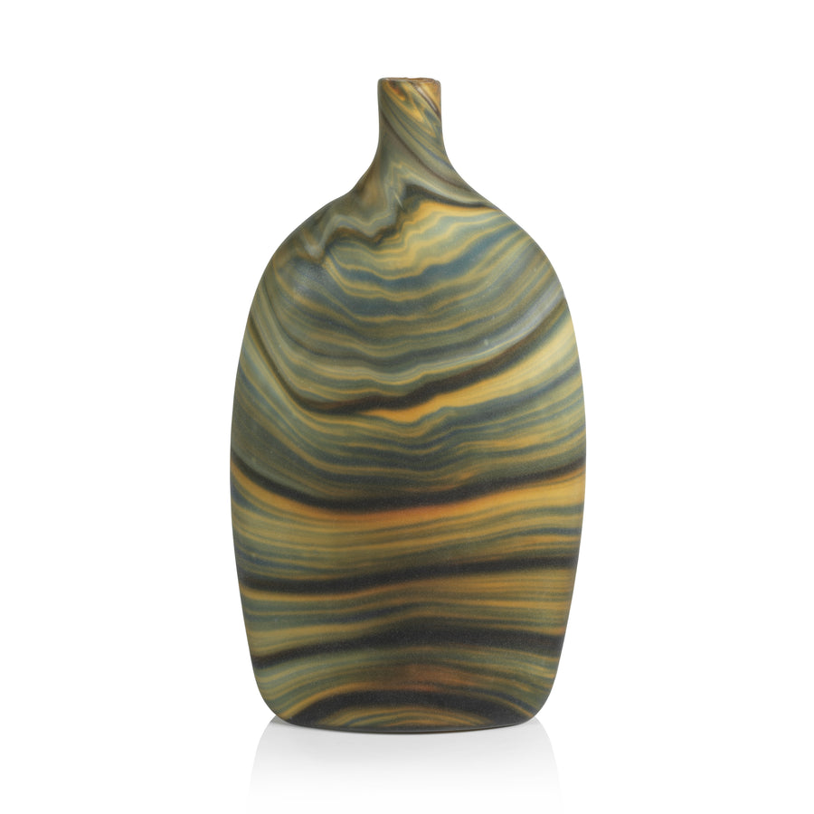 Lucca Marbleized Glass Vase