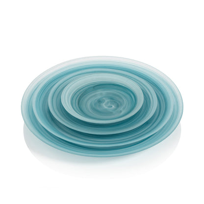 Azur Alabaster Glass Plate - Plates by Carlyle Avenue