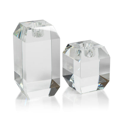 Beveled Cubic Crystal Taper Holder - Taper Holder by Carlyle Avenue